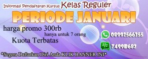 Promo Kelas Reguler Periode Januari